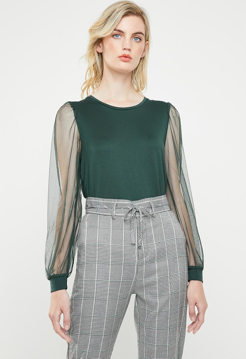 ONLY - Bonne long sleeve top - green