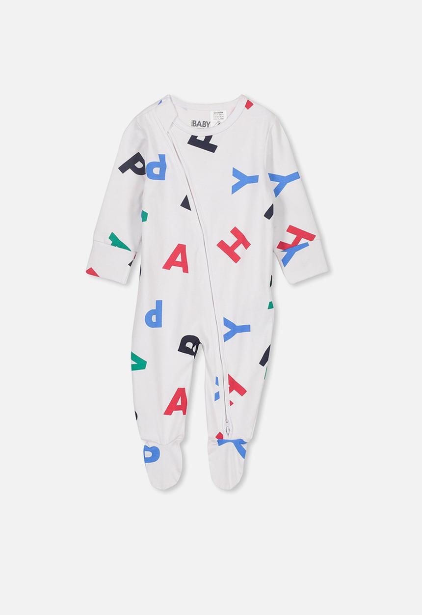 Cotton On - Mini zip through romper - white