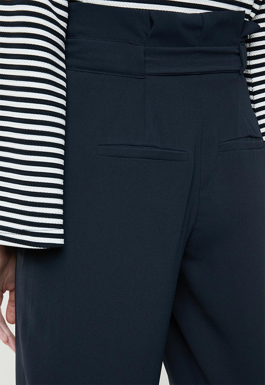 ONLY - High waist paperbag pants - navy