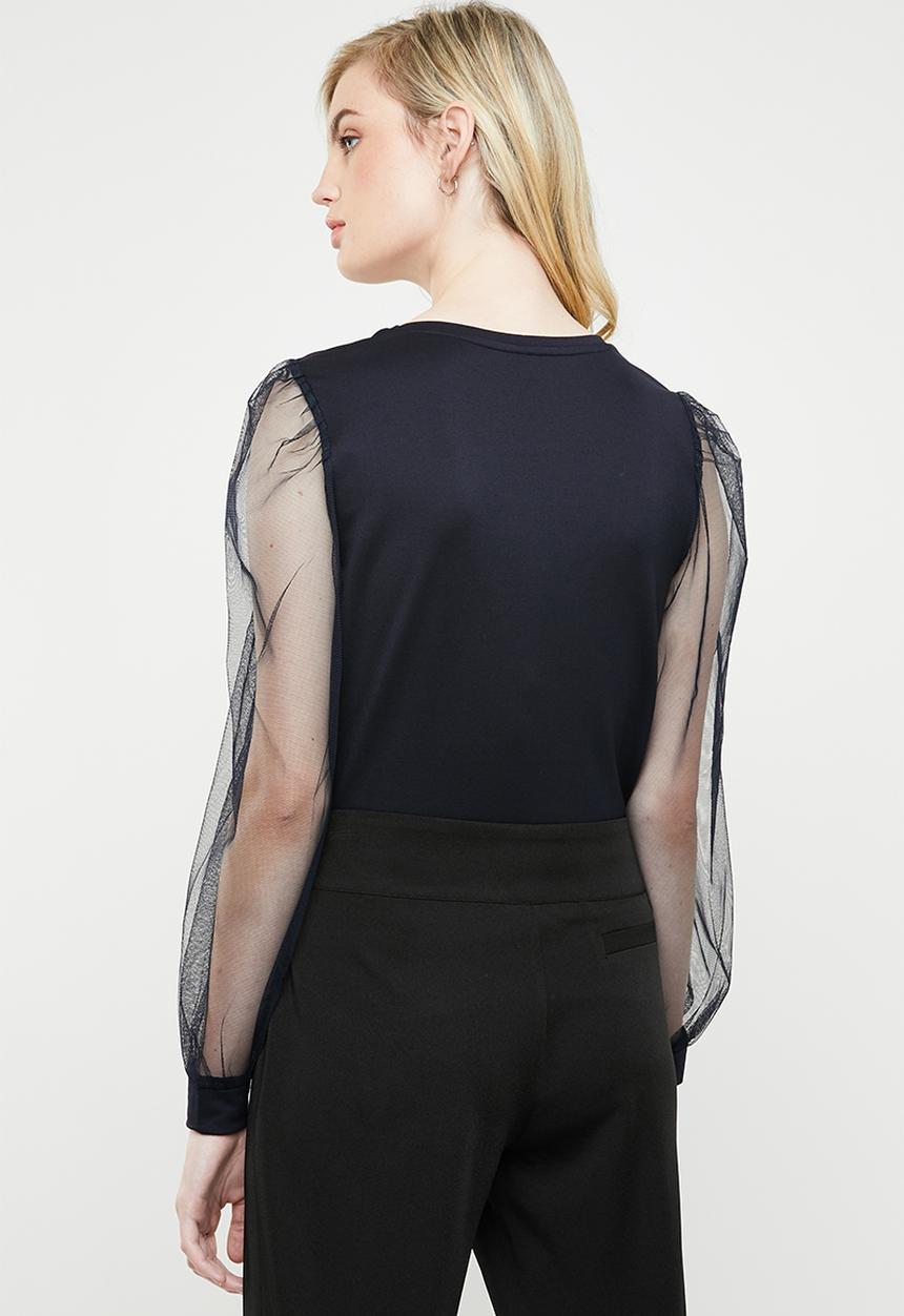 ONLY - Bonne long sleeve top - navy