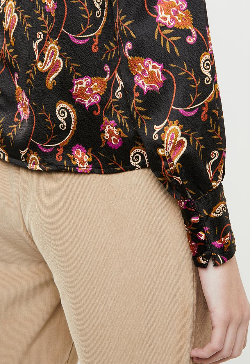 ONLY - Cassidy baroque printed blouse - black