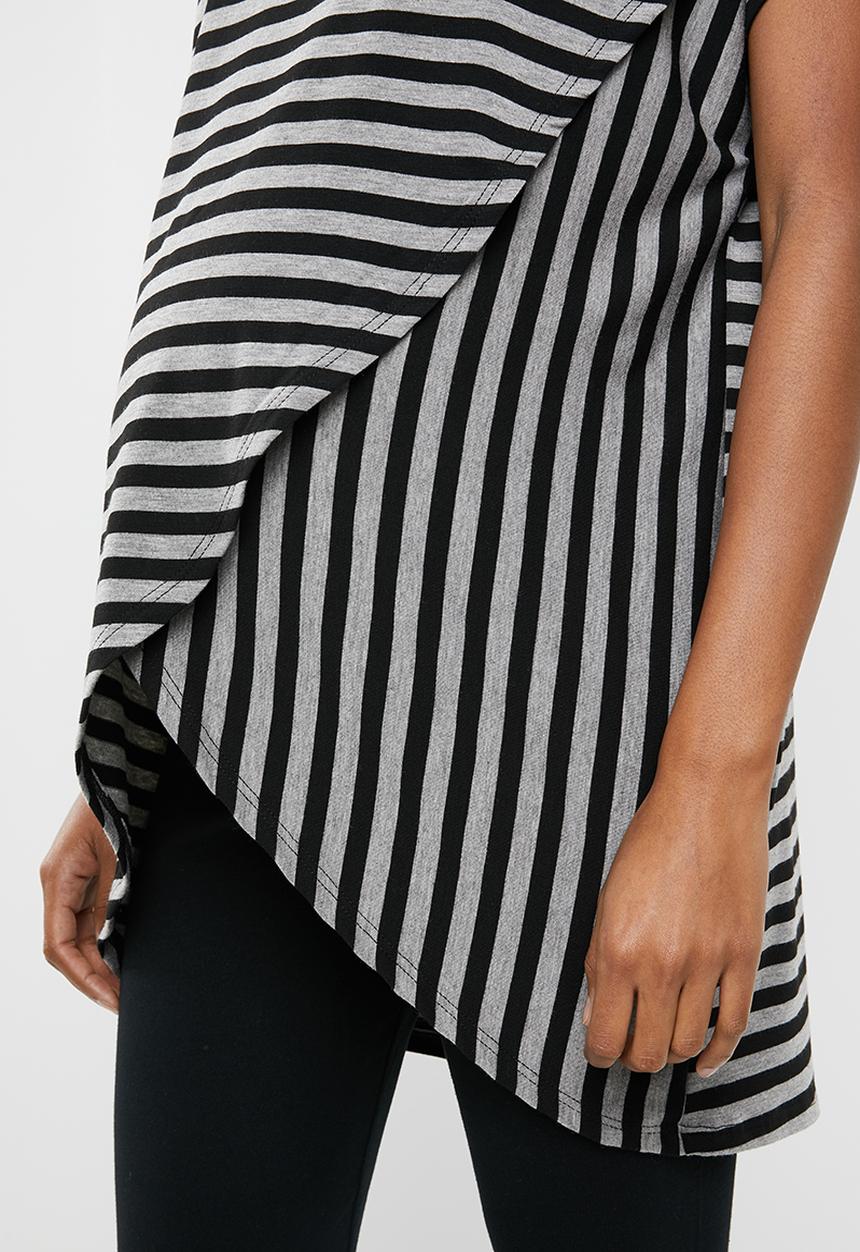 edit Maternity - Maternity T-shirt - black & grey