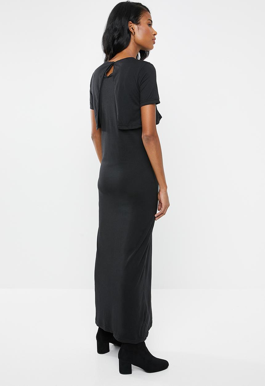 edit Maternity - Overlay maxi dress - black