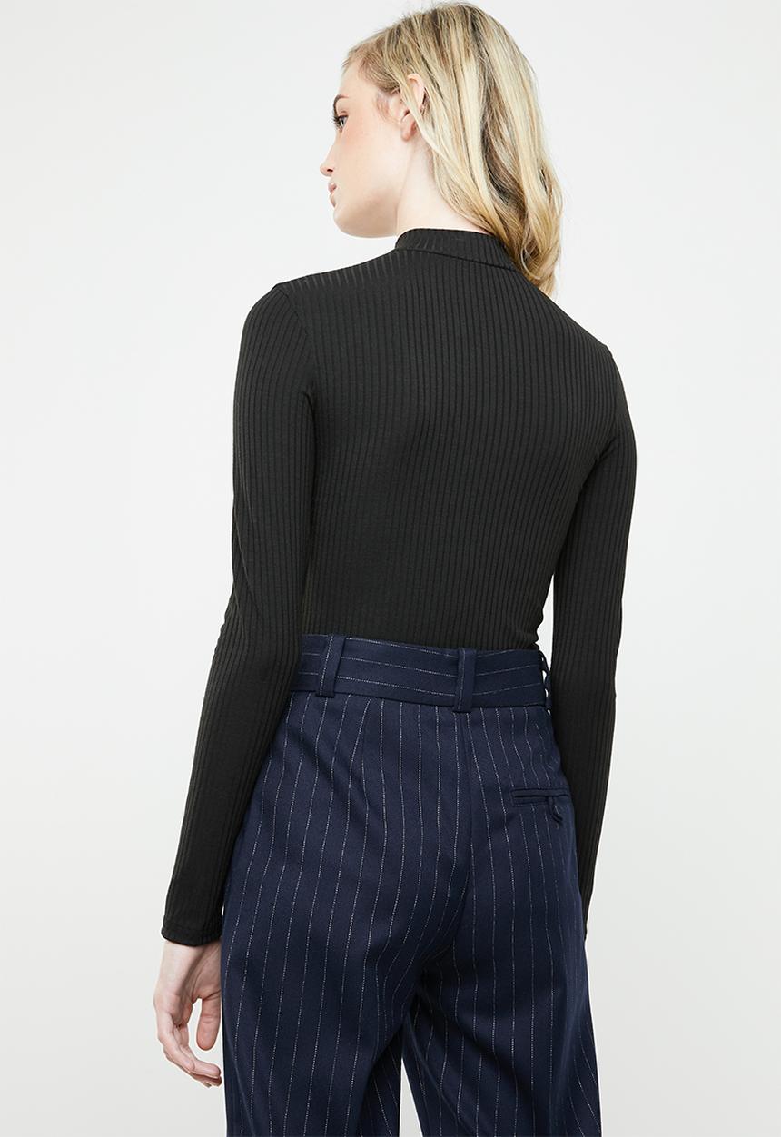 Superbalist - Zip thru tee - black
