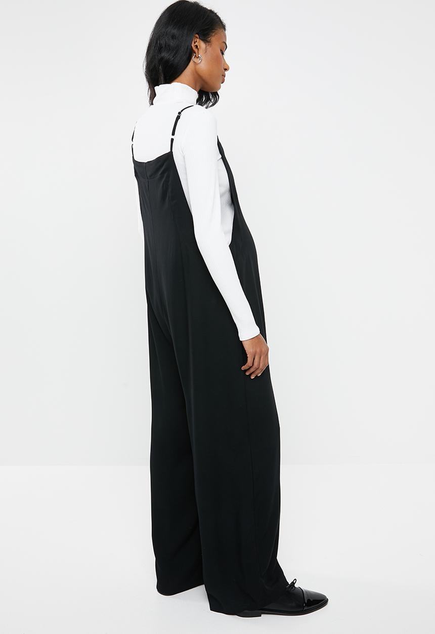 edit Maternity - Wide leg jumpsuit - black