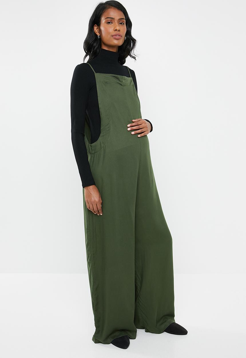 edit Maternity - Wide leg jumpsuit - green