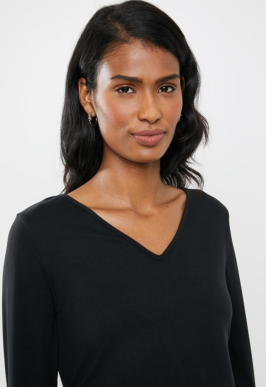 edit Maternity - Maternity  V-neckline  bodycon dress - black