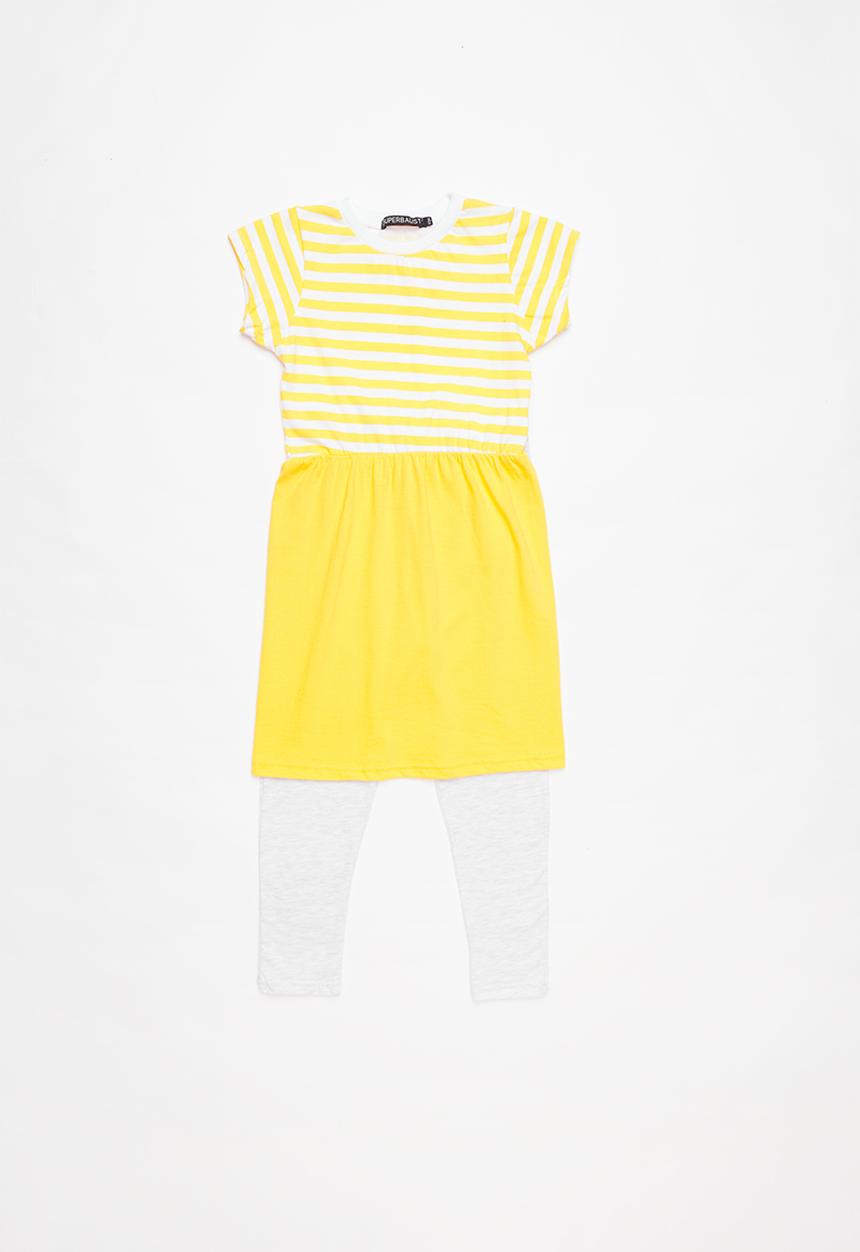 Superbalist - Dress with leggings - yellow 