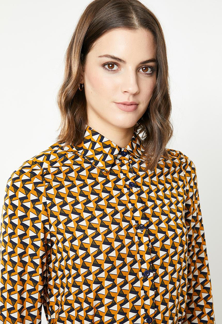 Revenge - Geometric wrap dress - multi