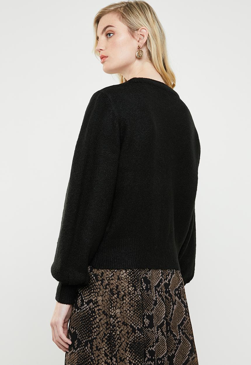 Vero Moda - Dalo long sleeve V-neck cardigan - black