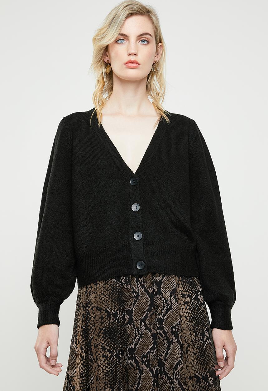 Vero Moda - Dalo long sleeve V-neck cardigan - black