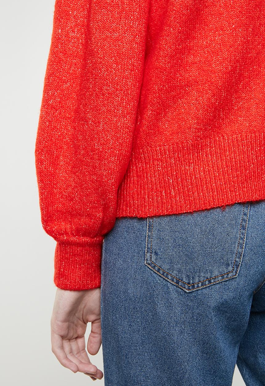 Vero Moda - Dalo long sleeve V-neck cardigan - red
