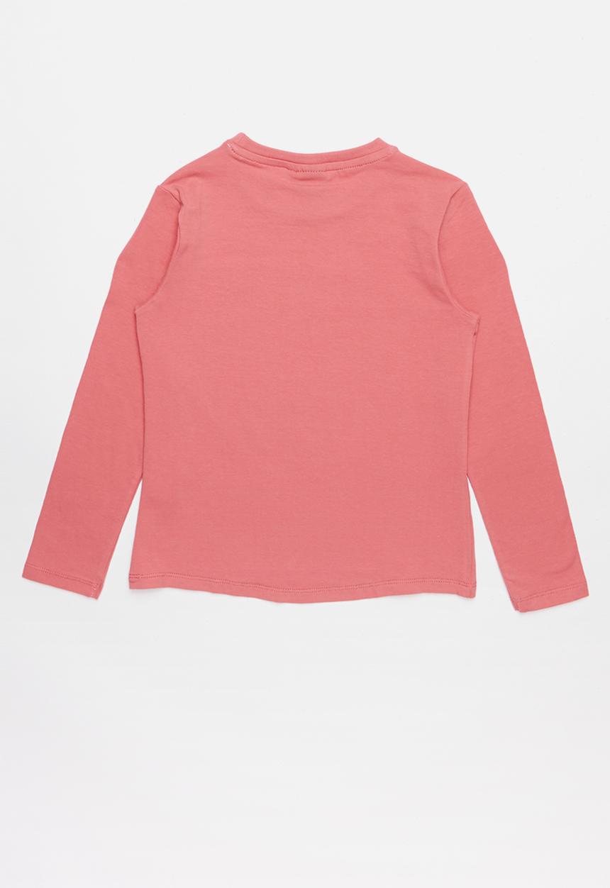 POLO - Printed long sleeve tee - pink