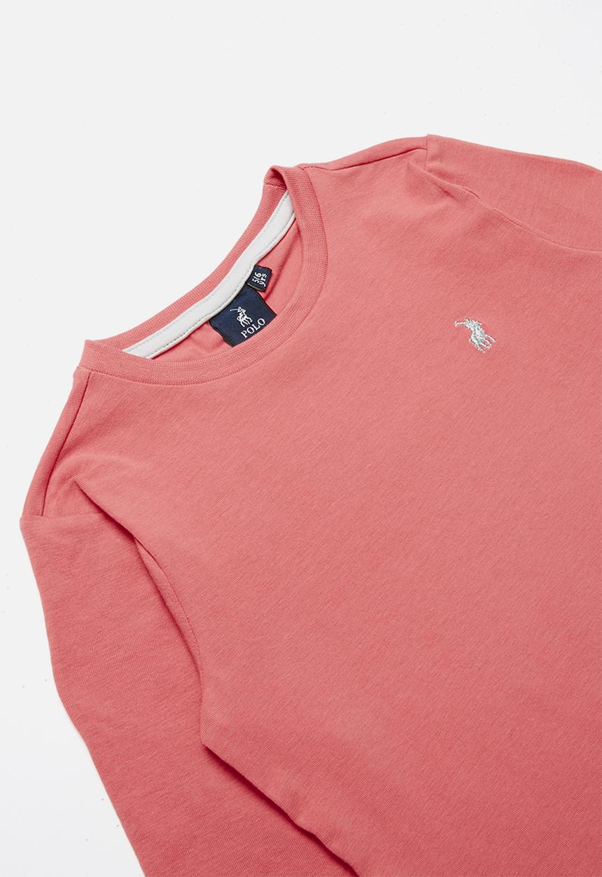 POLO - Printed long sleeve tee - pink
