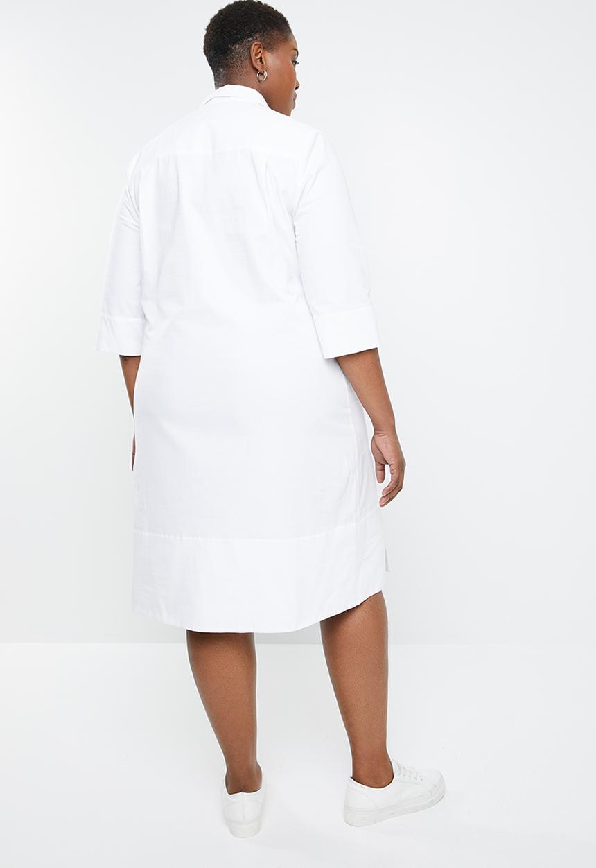AMANDA LAIRD CHERRY - Plus size zinhle tunic dress - white