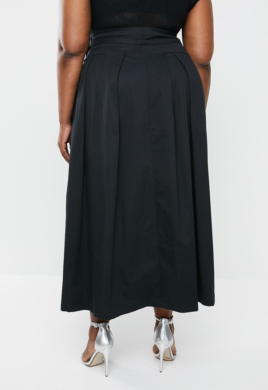 AMANDA LAIRD CHERRY - Plus size sphe wrap skirt - black