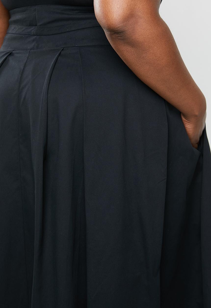AMANDA LAIRD CHERRY - Plus size sphe wrap skirt - black