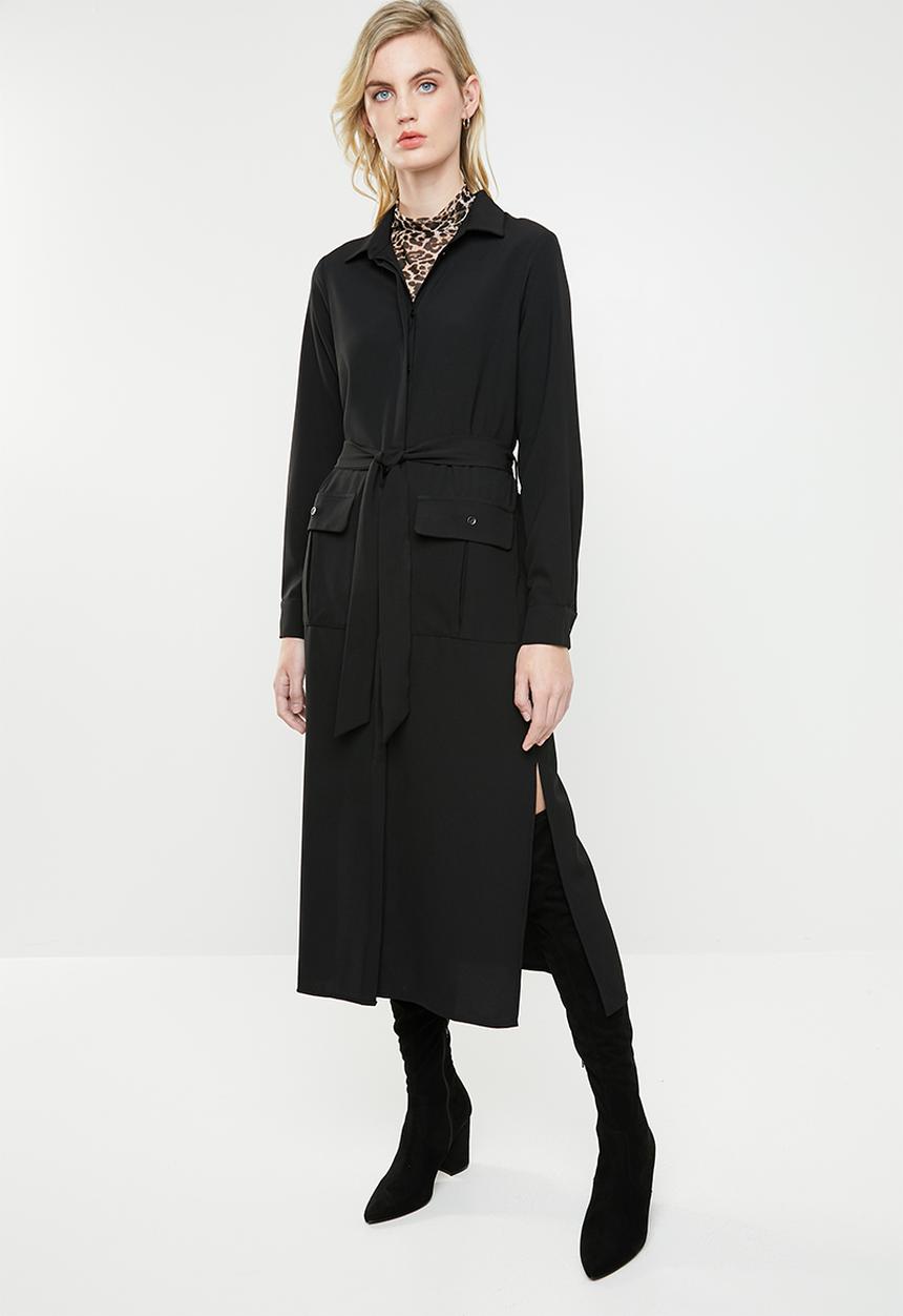 Superbalist - Utility long sleeve dress - black