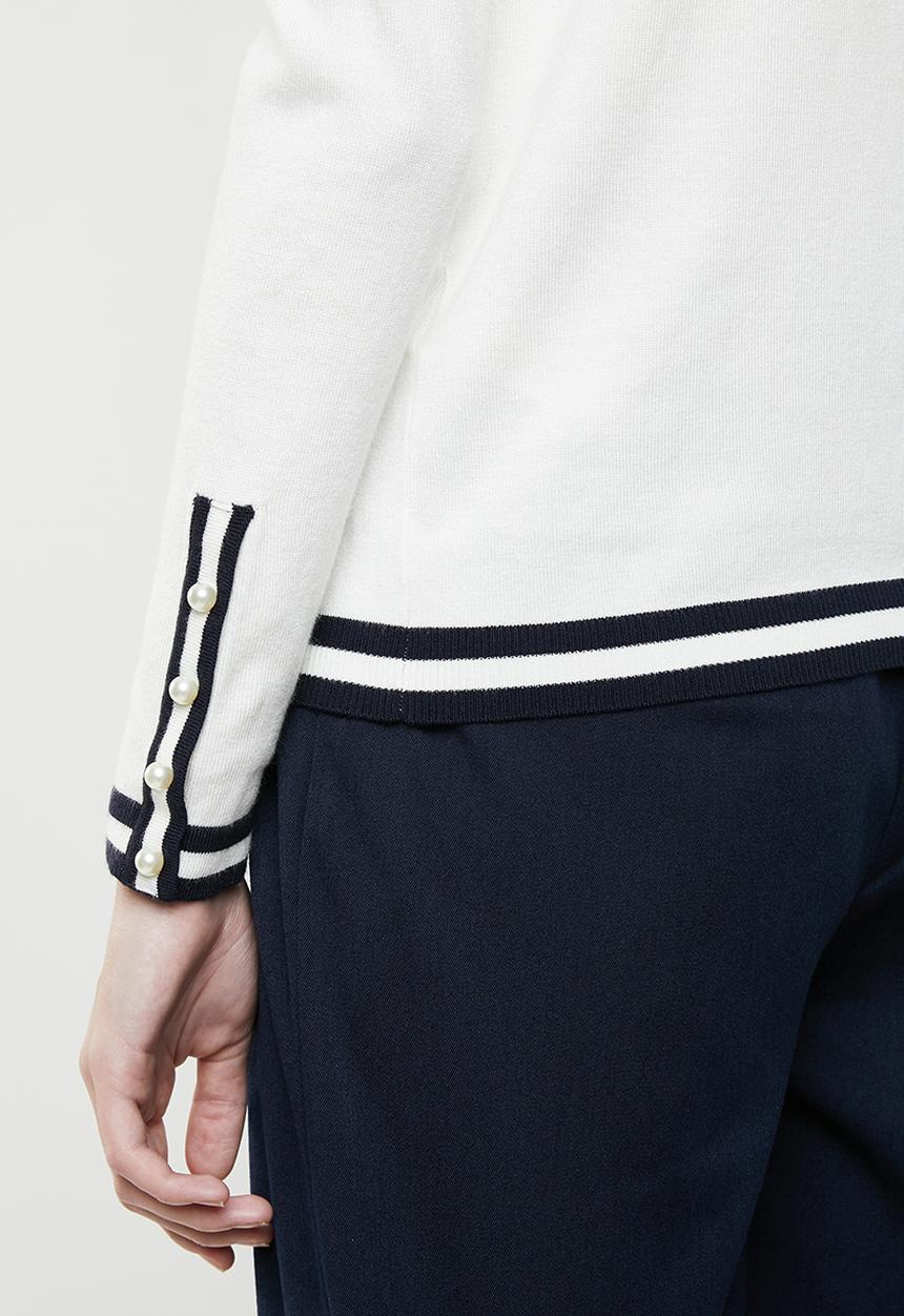 Vero Moda - Lynn glory long sleeve O-neck - white
