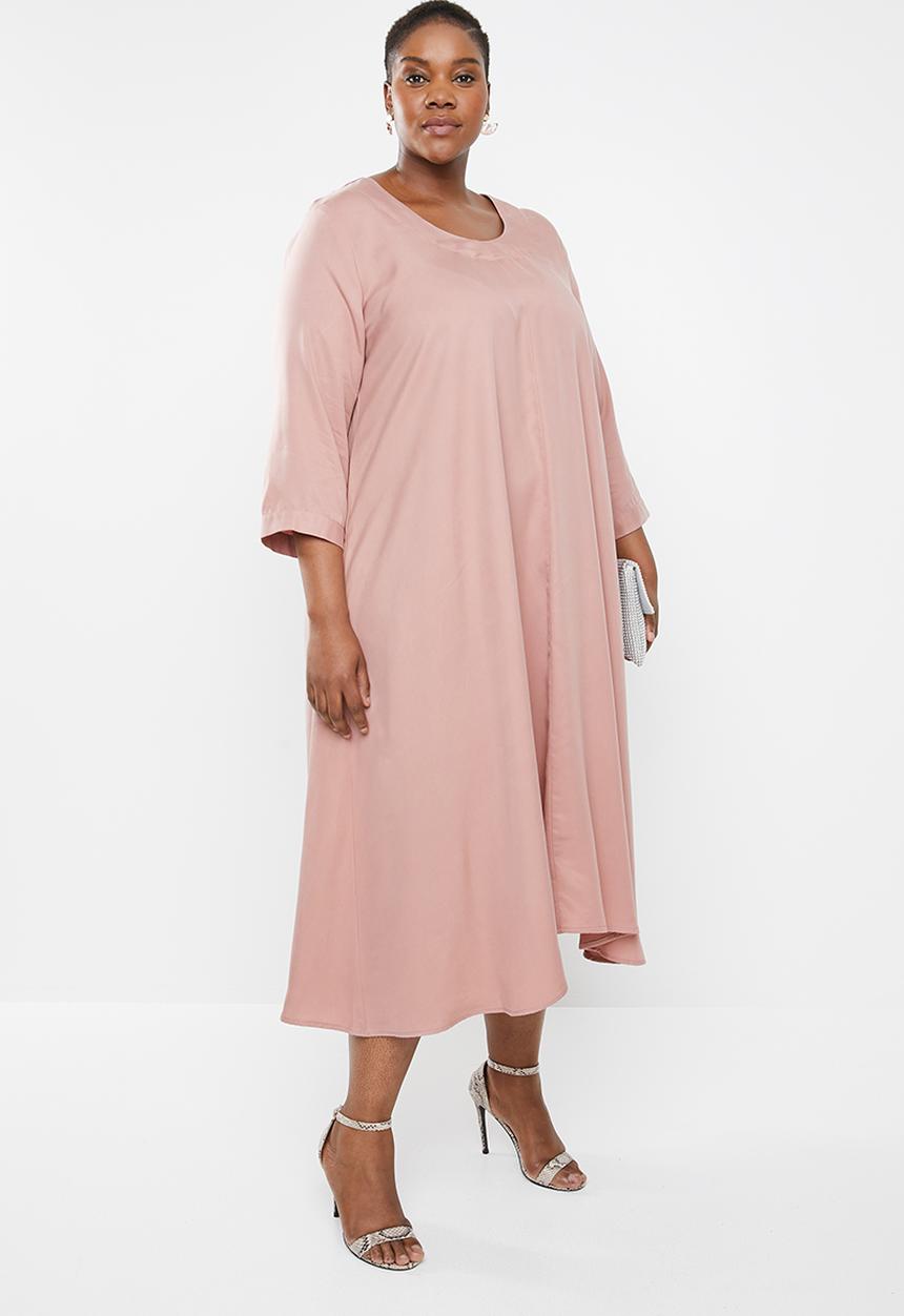 AMANDA LAIRD CHERRY - Plus size nomalizo midi dress - pink
