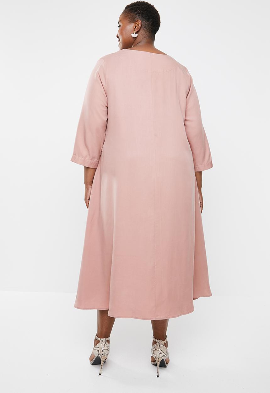 AMANDA LAIRD CHERRY - Plus size nomalizo midi dress - pink