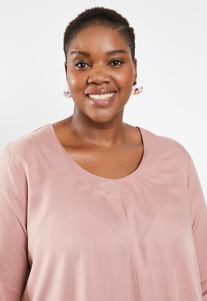 AMANDA LAIRD CHERRY - Plus size nomalizo midi dress - pink