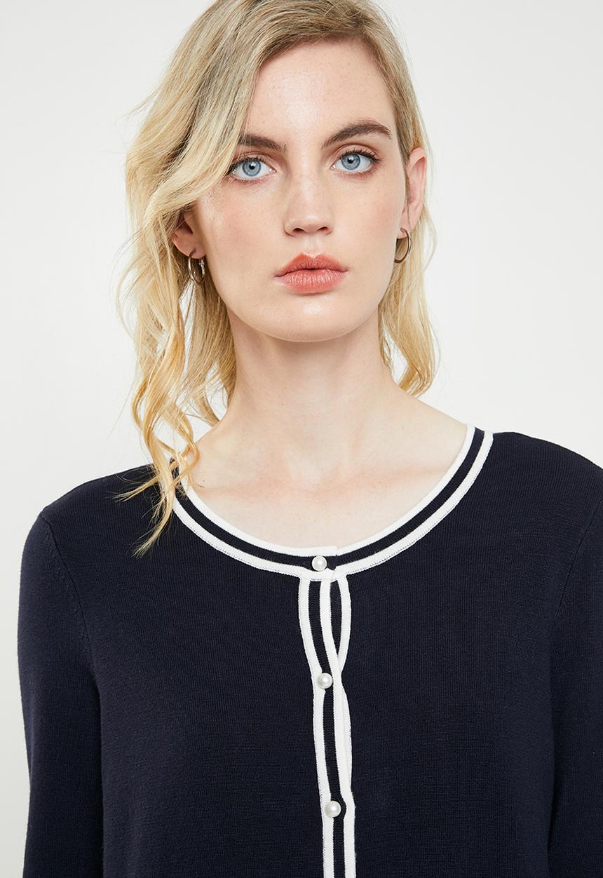 Vero Moda - Lynn glory long sleeve O-neck - navy