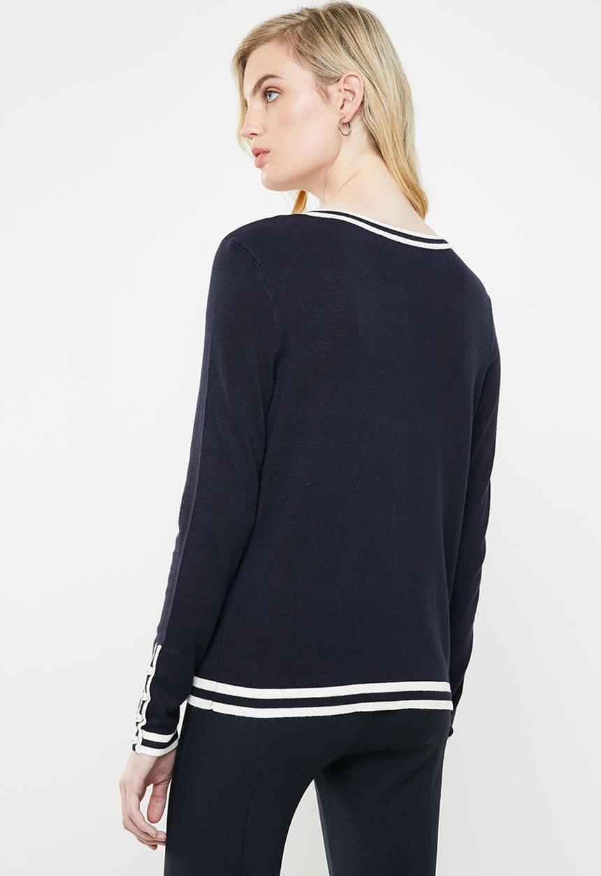Vero Moda - Lynn glory long sleeve O-neck - navy