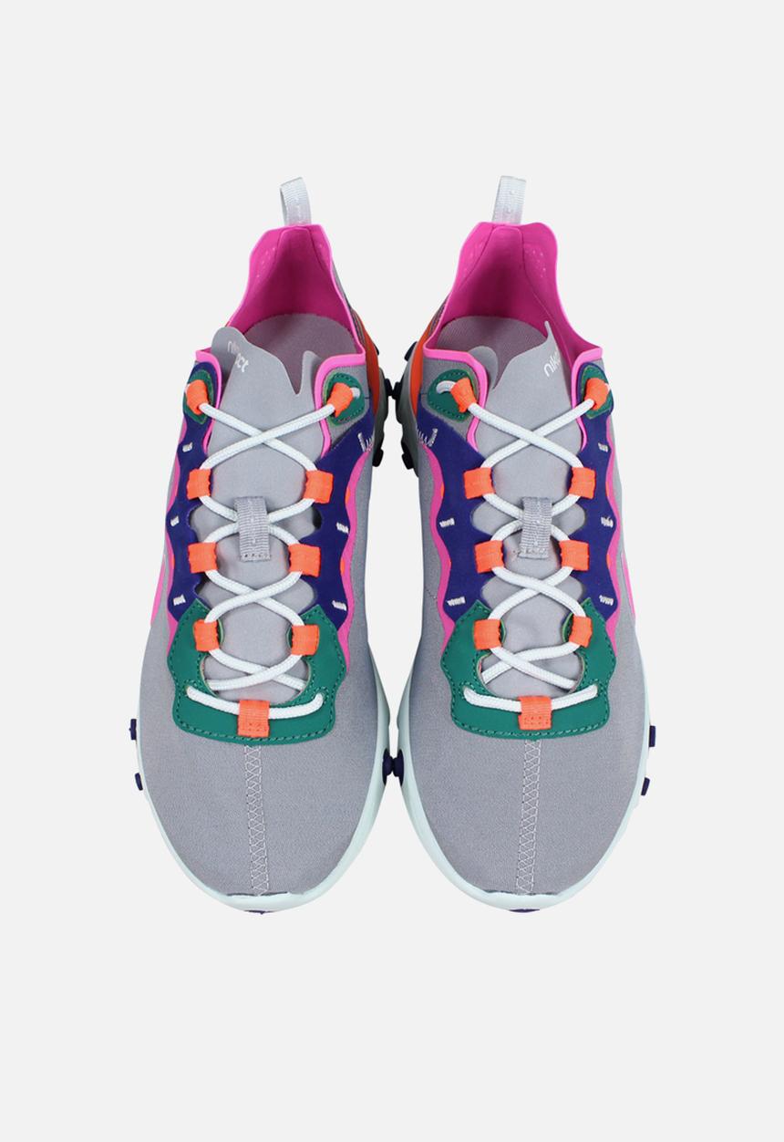 Nike - Wmns React Element 55 - wolf grey/laser fuchsia-hyper crimson
