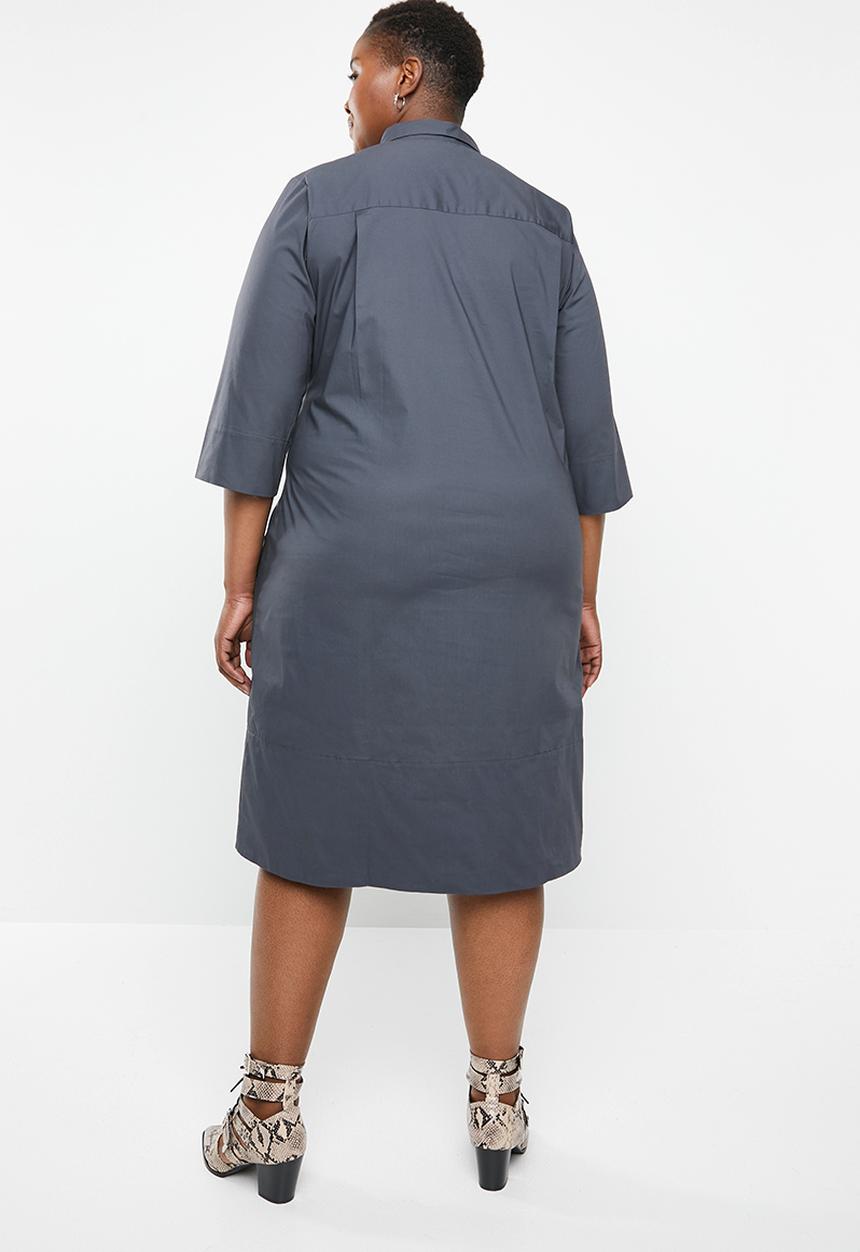 AMANDA LAIRD CHERRY - Plus size zinhle tunic dress - grey