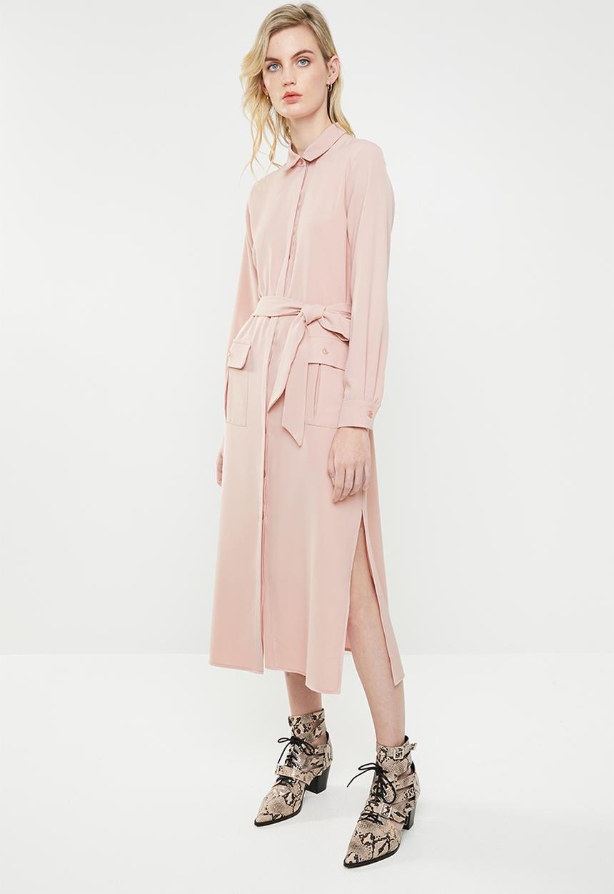 Superbalist - Utility long sleeve dress - pink 