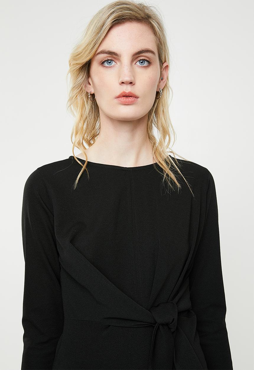Superbalist - Tie front bodycon - black