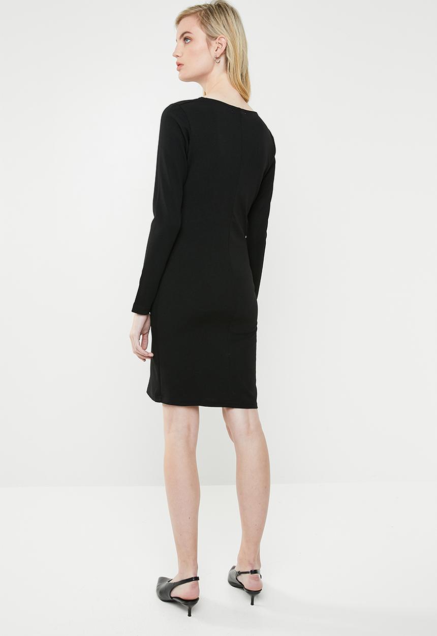 Superbalist - Tie front bodycon - black