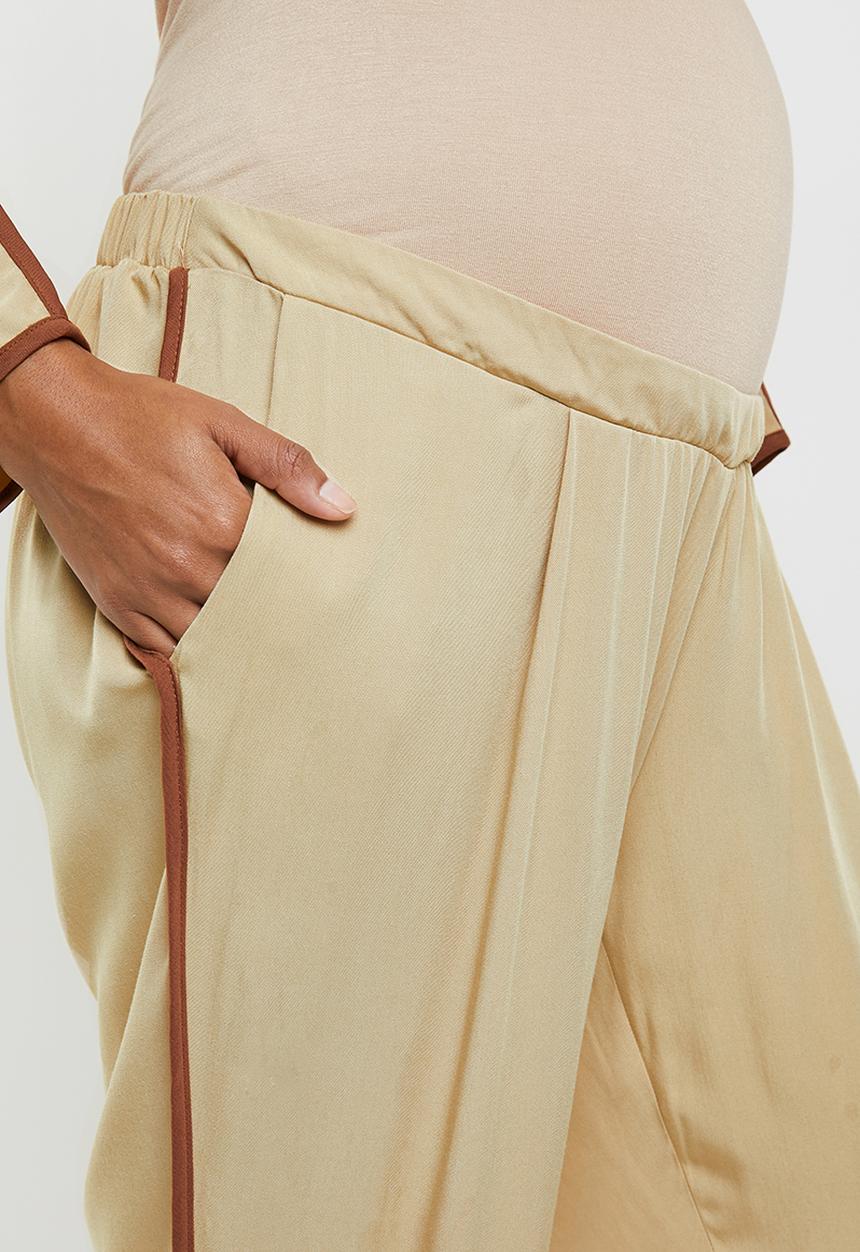 edit Maternity - Side stripe casual pants - brown 