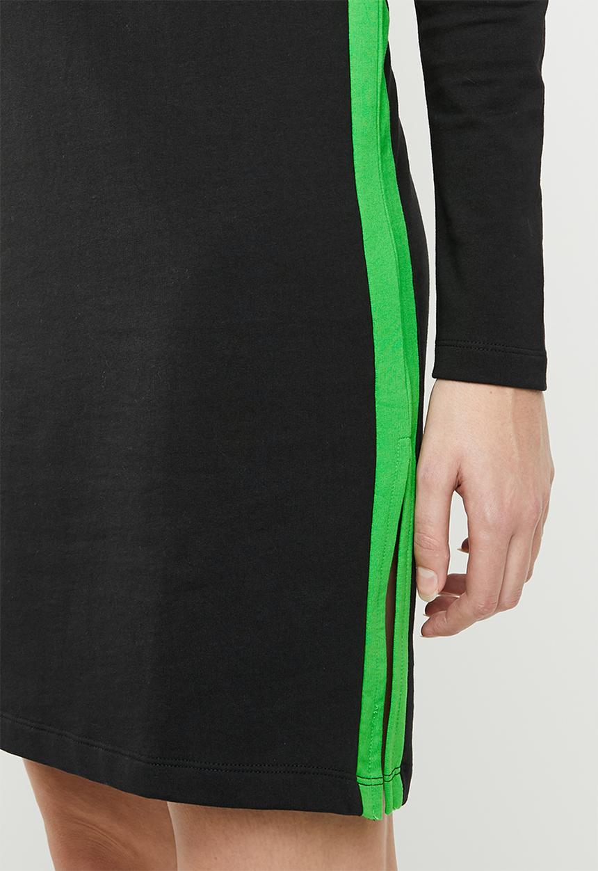 Noisy May - Leah long sleeve sweat dress - black
