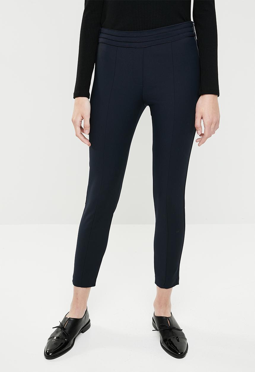 MANGO - Crop slim fit trouser - navy