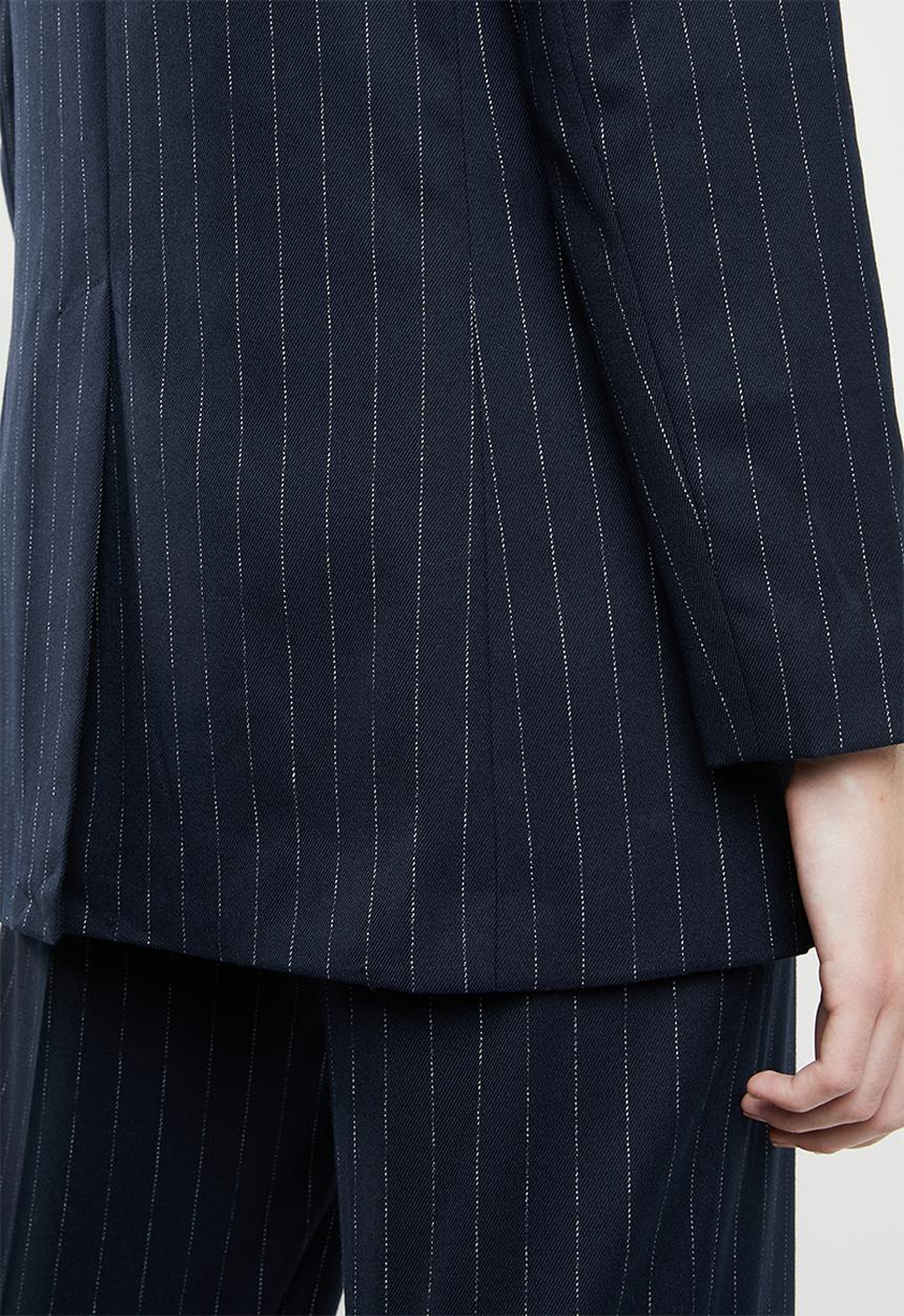 MANGO - Striped suit blazer - navy