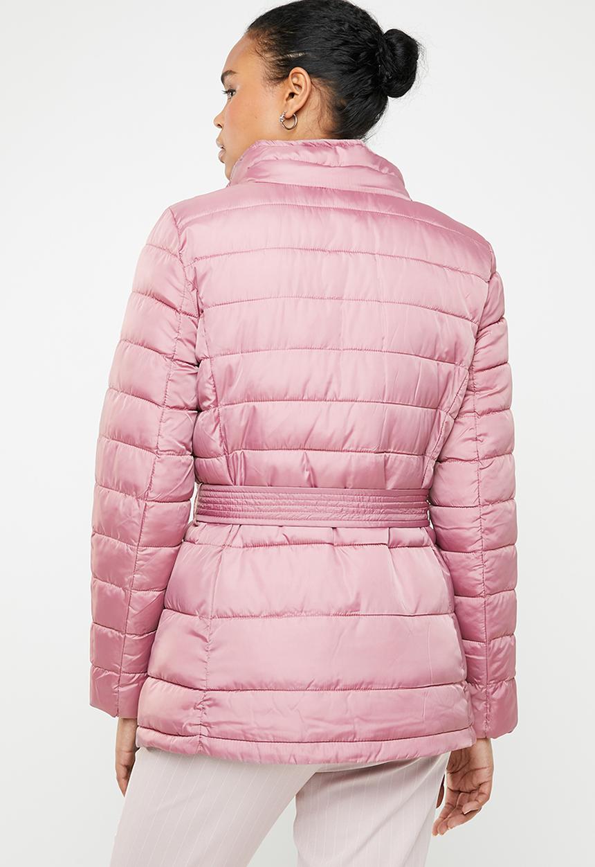 Jacqueline de Yong - Belted jacket - pink