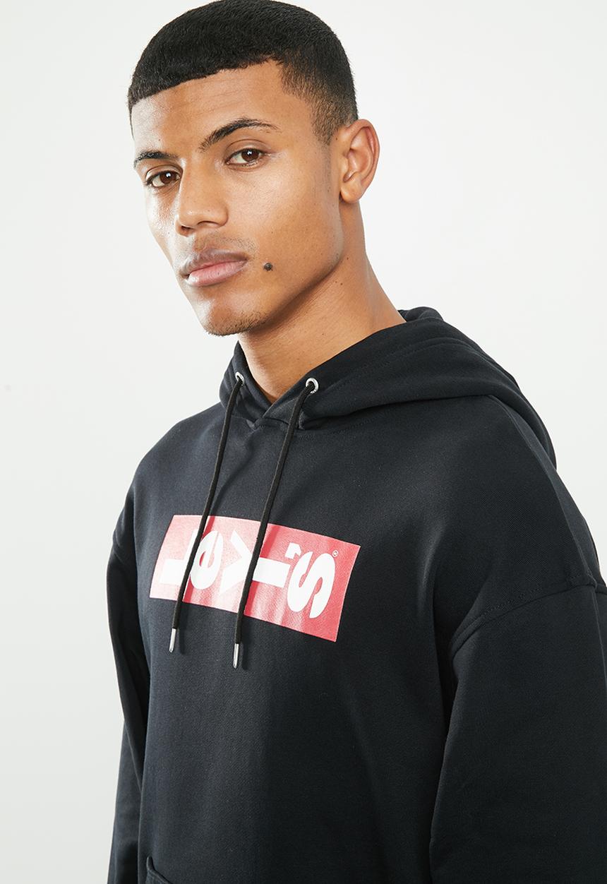 Levi’s® - Oversized graphic hoodie boxtab po - black