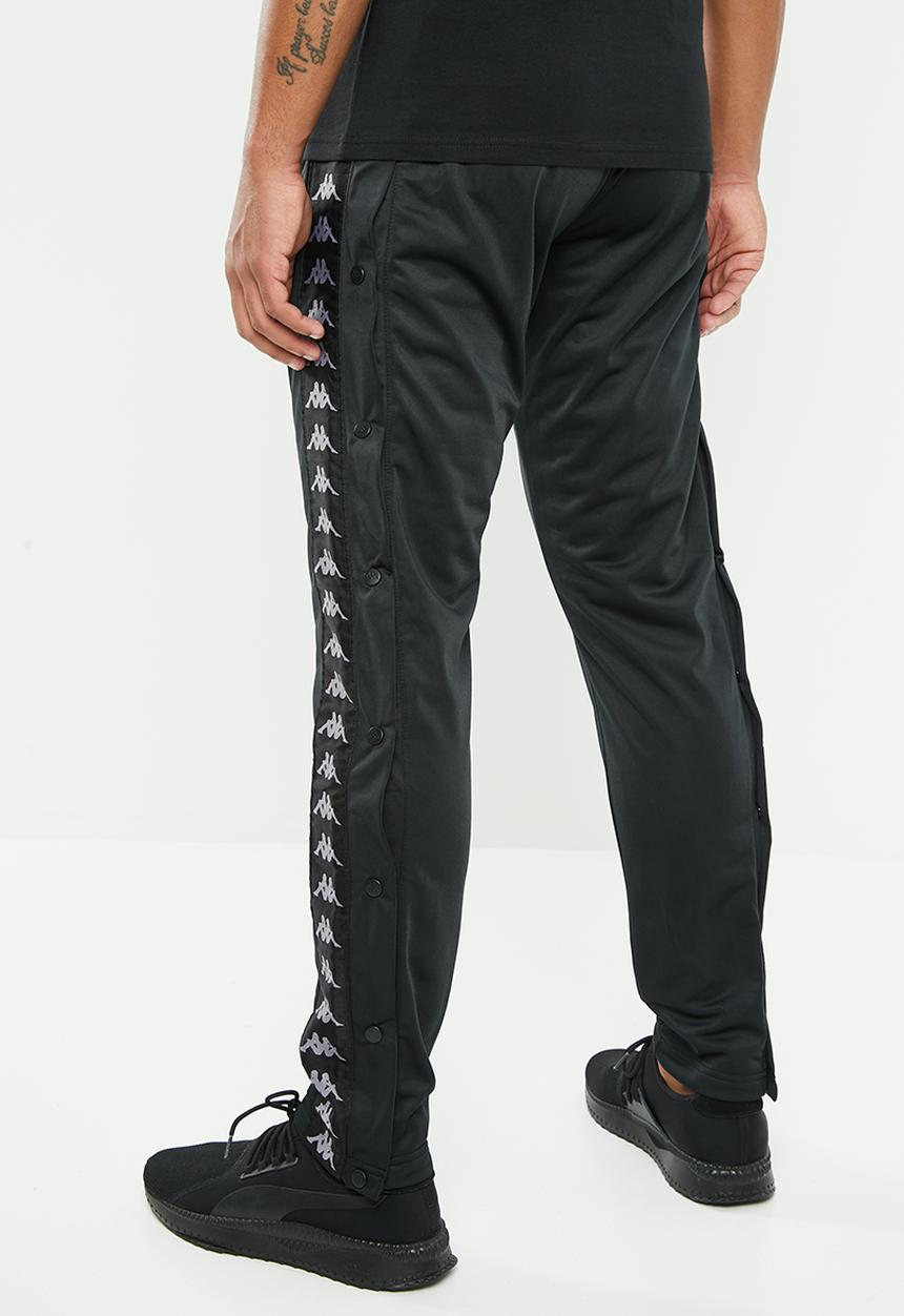 KAPPA - Astoria snap pants - black & grey