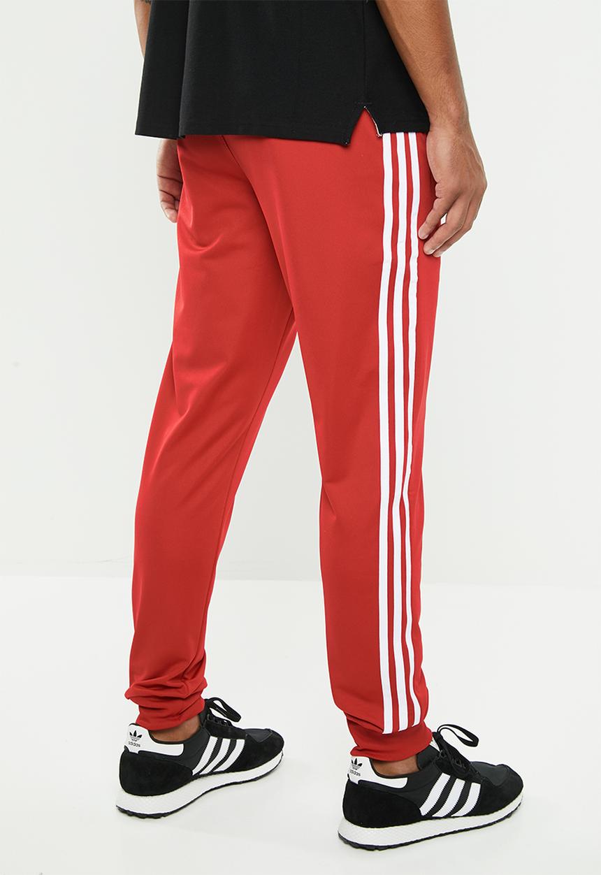 adidas Originals - SST track pants - red & white