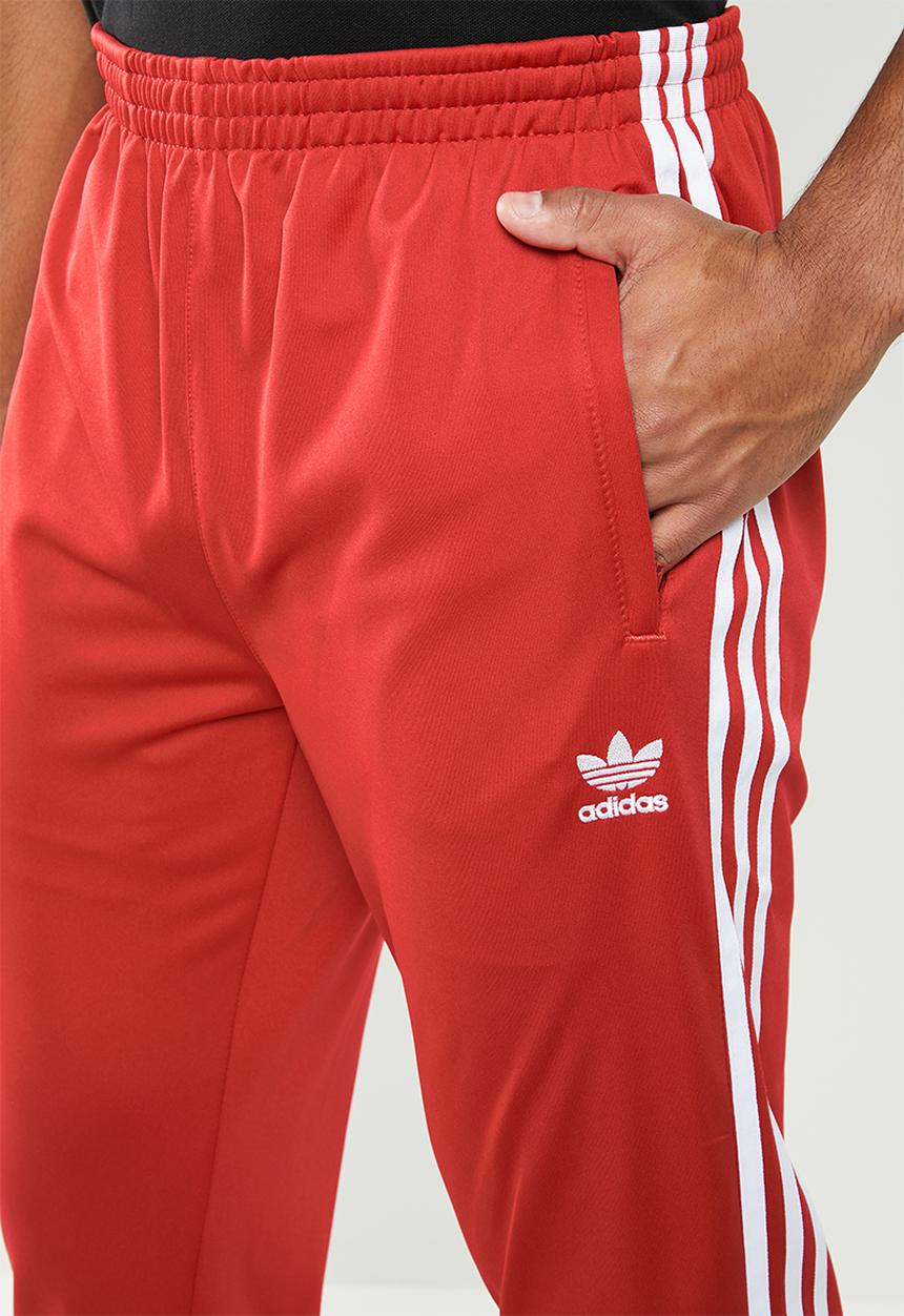 adidas Originals - SST track pants - red & white