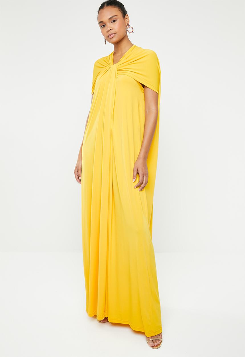 ERRE - Twist front maxi dress - yellow