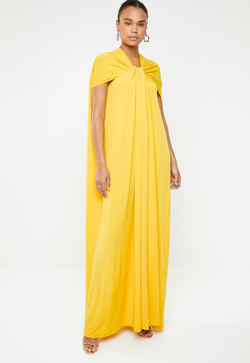 ERRE - Twist front maxi dress - yellow