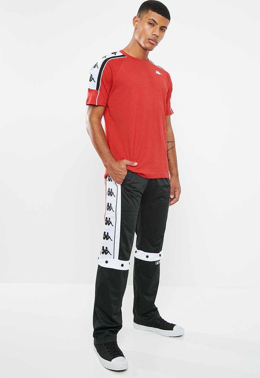 KAPPA - Banda 10 arset tee - red & black 