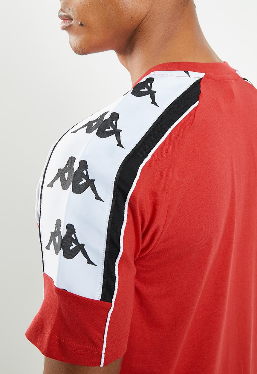 KAPPA - Banda 10 arset tee - red & black 