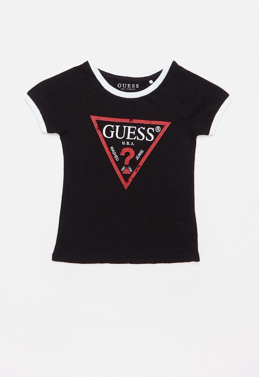 GUESS - Short sleeve tri tee - black