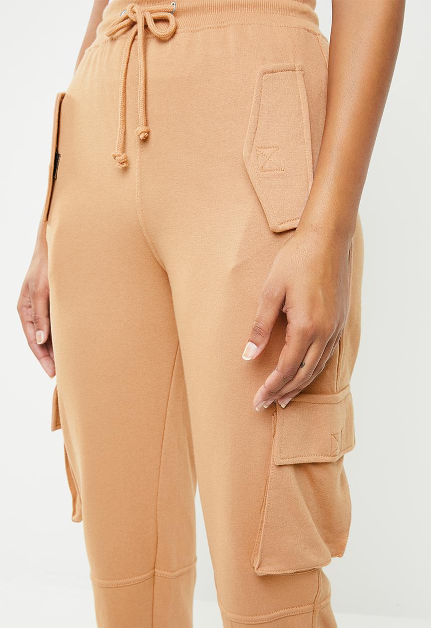 Missguided - Utility pocket cargo trousers - brown 
