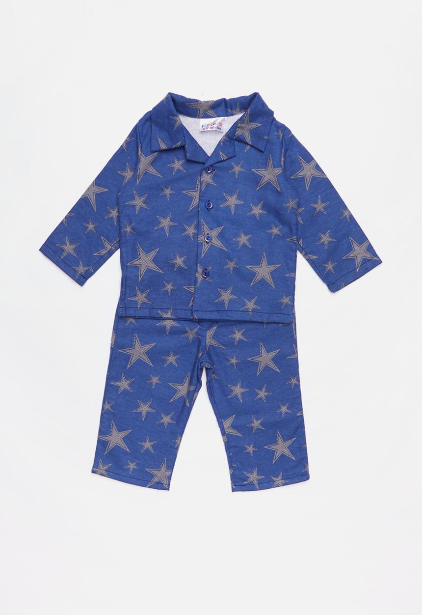 Pop Candy - Full flannel pyjamas - blue