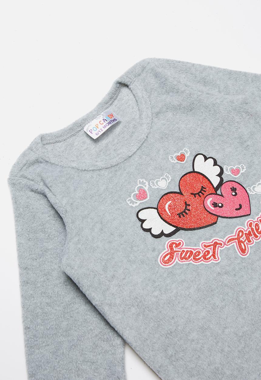 Pop Candy - Flannel hearts pyjamas - pink